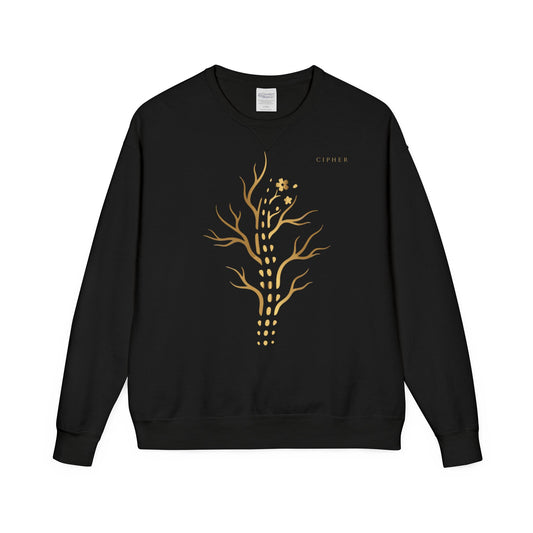 Gold Tree Graphic Sweatshirt — Minimal Botanical Crewneck