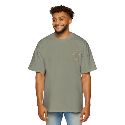 Floral Chest Pocket Tee — Minimal Yellow Wildflower Graphic Men's T-Shirt