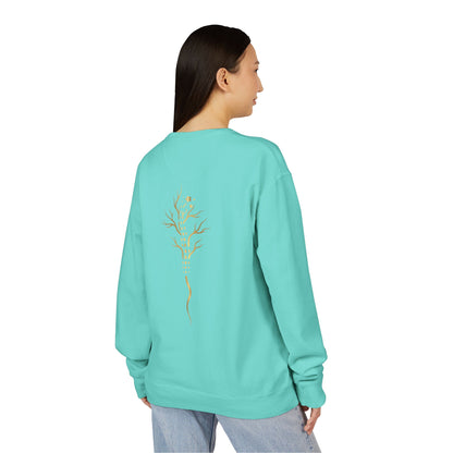 Gold Tree Graphic Sweatshirt — Minimal Botanical Crewneck