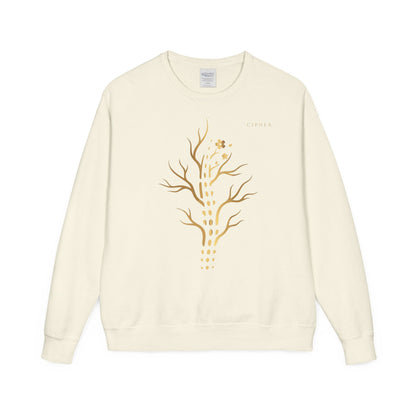 Gold Tree Graphic Sweatshirt — Minimal Botanical Crewneck