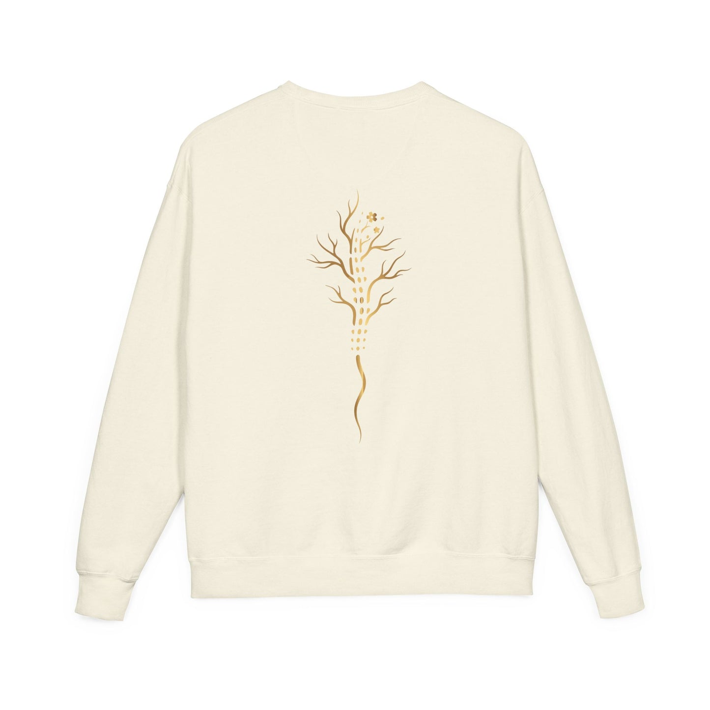 Gold Tree Graphic Sweatshirt — Minimal Botanical Crewneck