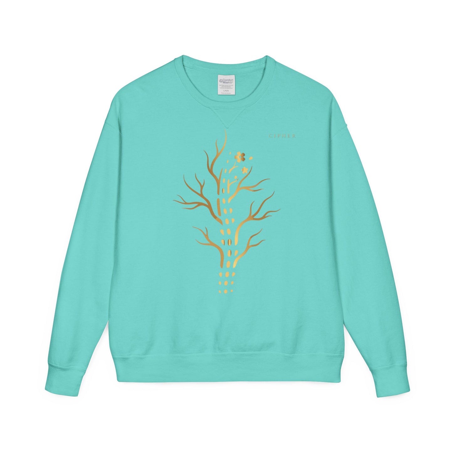 Gold Tree Graphic Sweatshirt — Minimal Botanical Crewneck