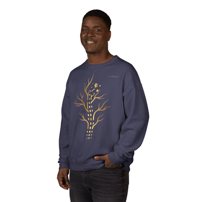 Gold Tree Graphic Sweatshirt — Minimal Botanical Crewneck