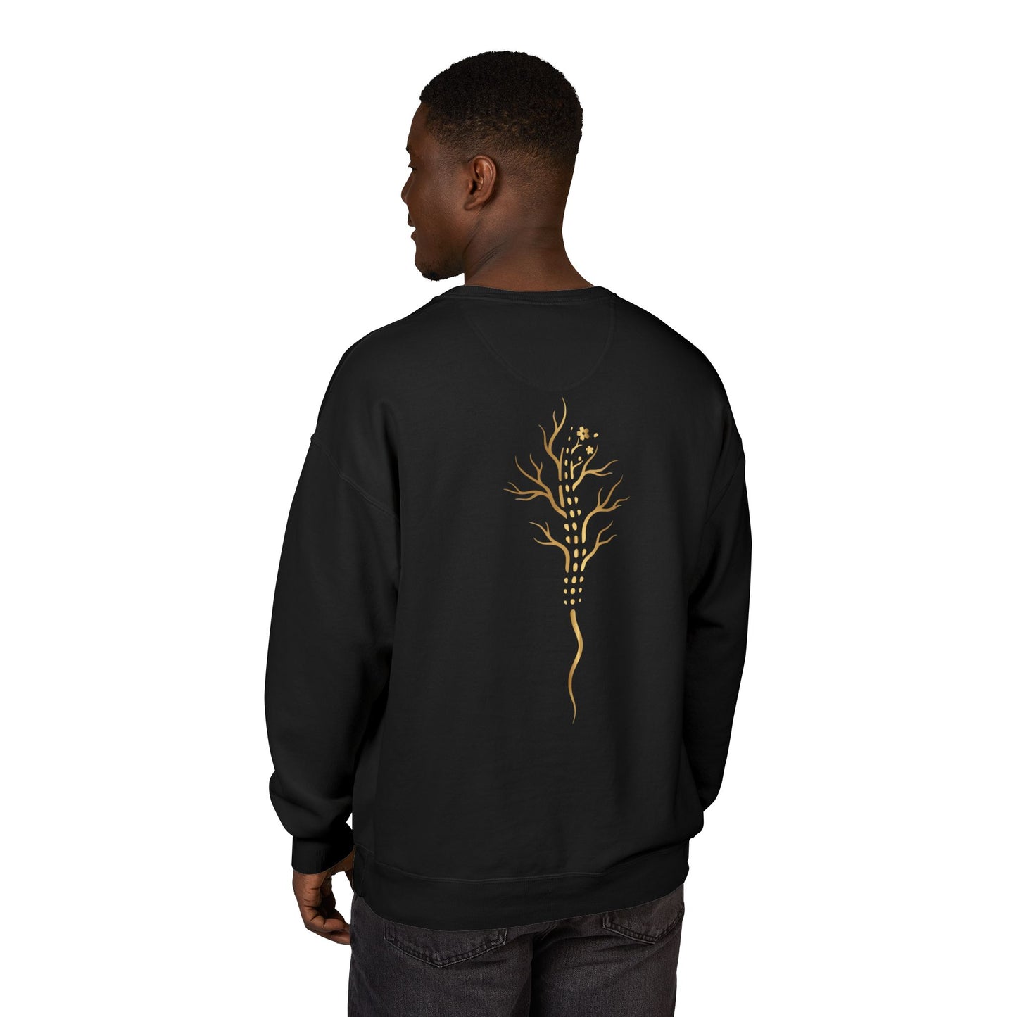 Gold Tree Graphic Sweatshirt — Minimal Botanical Crewneck